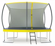 ZERO GRAVITY Ultima 5 Rectangular Barrel Trampoline in 3 Sizes. High Specification with Safety Enclosure Netting and Ladder (12ft x 8ft Barrel)