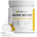 Biome Revive Prebiotic Fibre Supplement for Digestive Support and Gut Health - 100% Soluble Fibre Powder, Gluten-Free, Sugar-Free, Unflavoured, Made in Canada by PUREFULLY – 40 Servings (1 Pack)