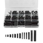 BGTXINGI 390pcs 13 Kinds M1.5 M2 M2.5 M3 M4 M5 M6 Steel Split Spring Dowel Tension Roll Pins Slotted Spring Pin Assortment Kit