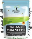 Organic Chia Seeds by TheHealthyTree Company. High in Fibre, Protein & Omega-3 - Raw, Vegan Chia Seeds 500g