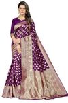 Sunehla Deal Pure Zari Work Women's Banarasi Silk Saree With Blouse Piece, designer saree for Women Fashion, Purple-3, Free Size