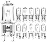 G9 Halogen Bulb JCD 60 Watt 120 Volt T4 JD Type Halogen House Hold Light Bulb Crystal Clear Lense Hanging Pendant Accent Type Spot Down Lamp Chandelier Sconce Fixture Lighting 10 Pack