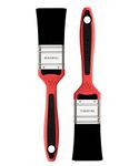 BUILDSKILL 2 Pcs Paint Brush Set | Size 38mm | Non Slip TPR Handle | Soft Synthetic Bristle | Paint Brush for Wall & Trim | Water-Based & Solvent Paints | Wall Painting Brush for Professionals & DIY
