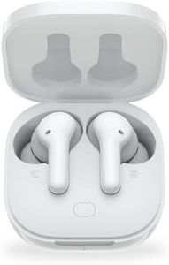 QCY T13 Wireless Bluetooth Earbuds with Microphone, Waterproof in Ear Headphone ENC Noise Cancelling, Deep Bass, 40H Playtime, Touch Control Ear Buds (White)