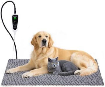 ZOMISIA Large Dog Heating Pad 35x24 Inch - 11 Adjustable Temperature and 25 Timer Options, Heated Dog Bed Indoor Waterproof with Chew-Resistant Cord for Large Dogs