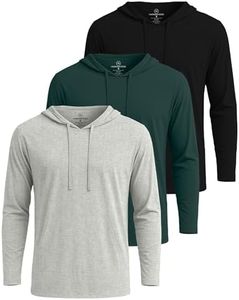 Real Essentials 3 Pack: Men's Cotton Lightweight Casual Pullover Drawstring Hoodie With Pocket (Available In Big & Tall) - Set 2, 3X