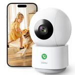 AOSU Indoor Camera with 2.4/5GHz WiFi - 2K Baby Monitor Pet Camera for Home Security - 360°, One-Touch Call, Night Vision, Motion Detection Smart Tracking, with APP