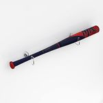 Plexico Pair of Baseball Bat Holder/Wall Mount Horizontal Baseball Bat Brackets/PM-12