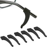 Anchor Glasses Straps Sunglasses Strap 3 Pack Glasses Ear Grips Glasses Chain Glasses Nose Pads Arm Grip Glasses Holder (Black)