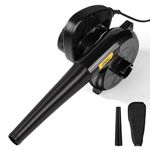 Deli DL-GF03-E1 500W Electric Air Blower 13000 RPM & 220V~240V with Switch Locking Blow Suction Dual Function for Home Office Car Pc Computer Garage Patio Garden Leaf Trash Cleaning (2.0 m3/min)