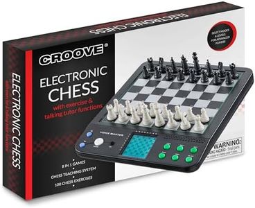 Electronic Magnetic Chess and Checkers Set 10", 8-in-1 Board Games, Digital Staunton Chess Board Game Sets for Adults & Kids, Teenager Toys, Gifts for Boys and Girls Ages 7 8 9 10 11 12+ Years Old