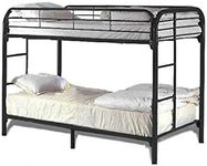 Milton Greens Stars Dream Maker Twin Over Twin Bunk Bed, Black