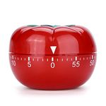 Kitchen Timer, Tomato Shaped Mechanical 60 Minutes, Countdown Timer Kitchen Cooking & Baking Helper for Cooking Kitchen (Small 6.3 * 4.5cm)