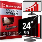 SightPro 24 inch Computer Privacy Screen Filter (Black) - Privacy Protector for 24" 16:9 Widescreen Monitor