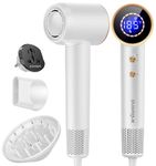 Hair Dryer,Automatic Dual Voltage Professional High-Speed Blow Dryer 160000RPM Ionic Diffuser Hair Dryer for Fast Drying, Thermo-Control Travel Hairdryer with Nozzle Diffuser Storage Bag