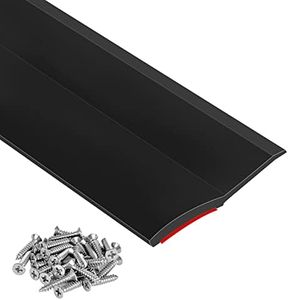 Garage Door Seal Top and Sides 36FT Universal PVC Weather Stripping Garage Soft and Hard Composite Door Trim Seal Weatherproofing Garage Door Seals with Nails(Black)