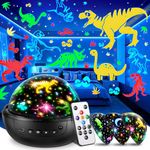 Dinosaur Toys for Boys | 3HD Films & 31 Colors &3 Brightness & 360° Rotate & Timer | Dinosaur Toys for 2 Year Old Boy Baby Light Projector Sensory Light 1-9 Year Old Birthday Gifts Easter Gifts