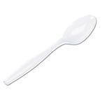 Dixie TH217 Heavy Weight Polystyrene Teaspoon, 6" Length, White (Case of 1,000)