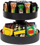 Mind Reader 'Supreme' Lazy Suzan 2 Tiered Breakroom Snack Organizer, Black