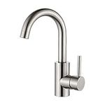 GRIFEMA G1002A Bathroom faucet with 50 cm cold/hot water connection washbasin faucet 360° swivel, mixer tap, easy assembly, for bathrooms, sinks, small kitchens, brass [exclusively on Amazon], grey