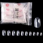 Bolt Bee 500pcs Acrylic Nail Tips, fake nail tips (1c oval shape clear)