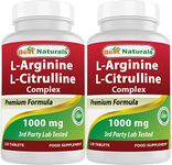 Best Naturals L-Arginine L-Citrulline Complex 1000 mg 120 Tablets (120 Count (Pack of 2))