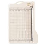 Guillotine Paper Cutter, 6 x 8.5 inches, White/Pink