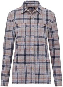 MagnaReady Women’s Adaptive Flannel Shirt with Magnetic Closures (Sky Plaid, S)