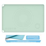 Silicone Baking Mat, Pastry Mat with Measurements, 24"X16" Silicone Mat for Rolling Dough, Non-Stick Bake Mat, Dough Rolling Mat for Pizza, Pie, Macaron, Bread (Sage Green, XL)