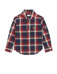 U.S. POLO ASSN. Boy's Regular Fit Shirt (UKSHT0404_Red and Navy 13 Years-14 Years)