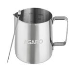 AGARO Milk Frothing Pitcher – 350ml Stainless Steel Coffee Jug with Latte Art Pen | Durable 304 Steel Espresso Pitcher for Milk Frothing, Cappuccino & Barista Tools