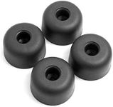 Design61 Set of 4 Plastic Furniture Gliders Furniture Coasters Sofa Armchair Screw-On Plastic Furniture Gliders Diameter 42 x H 25 mm Black