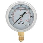 Pressure Gauge, Machinery Y60 Radial Oil Filled Pressure Gauge Manometer TS-PGG604-20bar 1/4BSP Oil Filled Measurement