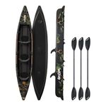Wave Navigator Inflatable Kayak | Durable PVC Construction, Comfortable Seats, Quick Inflation & Deflation, Ideal for Rivers & Lakes | 1-3 Person (Recon, 3.0 Model | 3 Person)