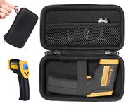 Alltravel Thermometer Case Compatible with Etekcity Infrared Thermometer 774, 1080, Lasergrip 800, 1022D, 749, Compact Light Weight case with mesh Pocket for Backup Batteries