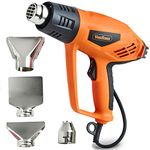 VonHaus Heat Gun - 2000W 350℃ & 550℃ Paint Stripper, Hot Air Gun w/ 2 Temperature Settings, Overload Protection, 1.5s Fast Heating, 5 Nozzles - Heat Gun for Paint Stripping, Shrinking PVC, Crafts