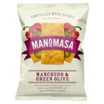 Manomasa Manchego & Green Olive Tortilla Crisps, 140 g