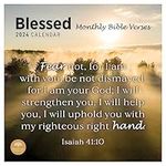 2024 Blessed (Monthly Bible Verses) Monthly Wall Calendar by Bright Day, 12 x 12 Inch Religion