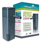 allpondsolutions Fish Tank Filter, 200IF Internal Aquarium Water Filter for Small Coldwater or Tropical Aquariums for Tanks Up to 35 Litres – Include Spray Bar and Venturi options to add Oxygen.