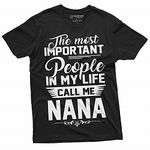 The Most Important People Call me Nana | Womens Nana Grandma T-Shirt, Black, 5X-Large