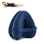 Orthopedic Knee Pillow for Side Sleepers – Memory Foam Alignment Pillow, Hip & Spine Support, Leg Pillow Between Knees for Sciatica, Pregnancy & Back Pain Relief