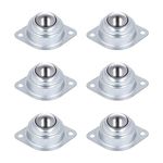 Transfer Bearing Casters,Tianher 6 Pcs Roller Ball Transfer Bearing Casters Unit Mounted Flange Metal Steel Universal Conveyor Transferring Wheel for Power Systems Processing and Packaging Machinery