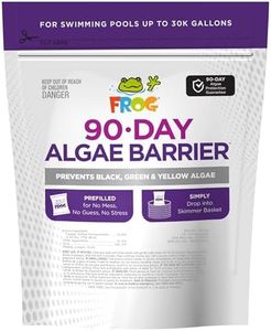FROG 90-Day Algae Barrier - Dry Formula Algaecide Prevents Black, Green and Yellow Algae for Pools up to 30,000 Gallons - Pool Maintenance & Treatment - 3 Pods