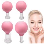 4 PCS Face Cupping Set,Silicone Vacuum Suction Facial Cupping Set For Face,Different Sizes Face Cupping,Portable Facial Cups,Face Cupping Kit,Cupping Therapy Set