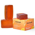 Glutalight Soap | Glutathione Soap & Kojic Acid Soap | Glycerin Soap | Body Tan Removal Soap | Soaps for Bath | Bath Soap Combo Offers | Enriched with Black Castor - Pack of 3