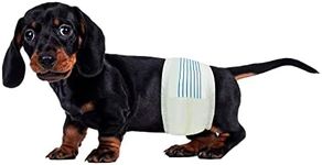 BV Dog Diapers Male Small (Waist 12-19in) Super Absorbent - 50 Count Male Dog Diapers Disposable - Doggie Diapers with Wetness Indicator - Adjustable Male Dog Wraps - Ideal for Incontinence/Training