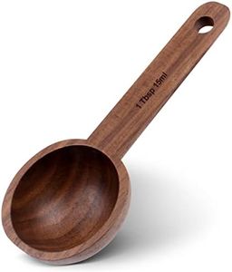 Houdian Wooden Coffee Spoon in Walnut, Coffee Scoop Measuring for Coffee Beans, Whole Beans Ground Beans or Tea, Home Kitchen Accessories, Coffee Scoop - 1 Pack, 15ml