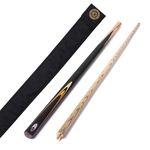 BCE Unisex Protégé Christophe Lambert 2 Piece Soft Snooker/Pool Cue And Case, Black, 57 145cm EU