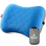 Hikenture Camping Pillow with Removable Cover - Ultralight Inflatable Pillow for Neck Lumber Support - Upgrade Backpacking Pillow - Washable Travel Air Pillows for Camping, Hiking, Backpacking (Blue)