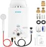 Kohree Tankless Water Heater Propane, 6L 1.58 GPM Portable Tankless Water Heater with Handle, On Demand Instant Hot Water Heater with Overheating Protection, for RV Camping, Outdoor Shower, White